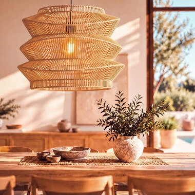 Lampenschirm für Hängeleuchte Rattan Asha Ø500 mm ILUZZIA