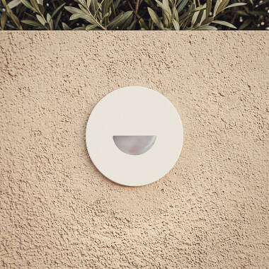 Wandlamp Outdoor 2W  inbouw, Aluminium Wit  Guell