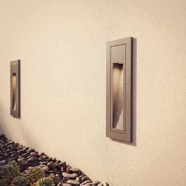 LED Wandlamp Outdoor  3W Inbouw Antraciet Lane
