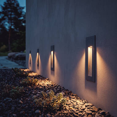 Image of 3W Antracita Lane Outdoor Recessed Wall Spotlight