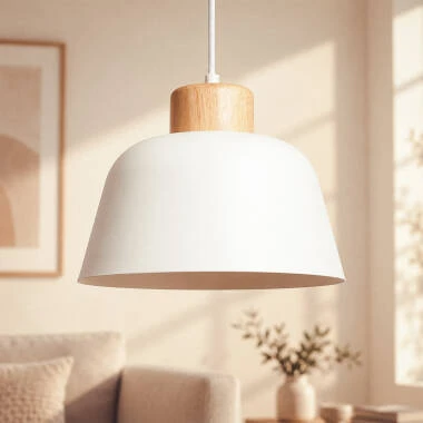 Lampada a Sospensione Metallo e Legno Wawak