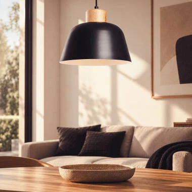 Wawak Metal & Wood Pendant Lamp