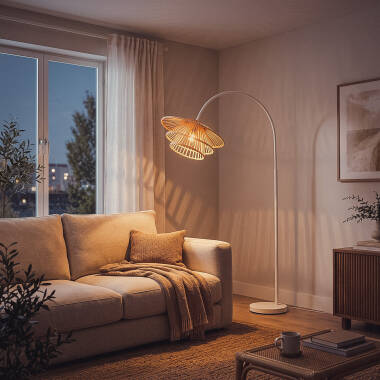 Image de Lampadaire Métal et Bambou Ailén