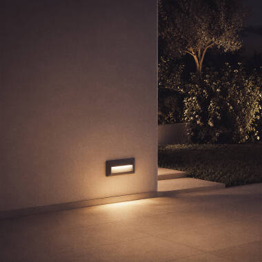 Bild von LED-Wandleuchte 2W Oberfläche Aussen Rechteckig Schwarz Élide