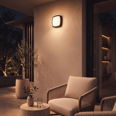 Afbeelding van Wandlamp Outdoor LED 12W Vierkant Zwart Beilen