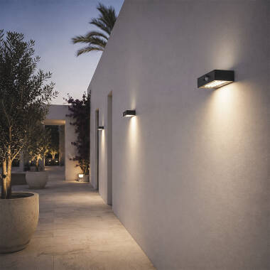 Bild von LED Wandleuchte Außen 3W Doppelseitige Beleuchtung mit PIR Sensor