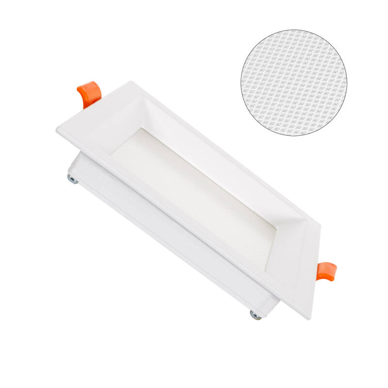 Immagine di Faretto da Incasso LED 10W Quadrata CCT Selezionabile Microprismatica LIFUD Foro 110x110 mm