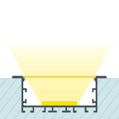 Aluminiumprofil Einbau XL für LED Streifen bis 60 mm