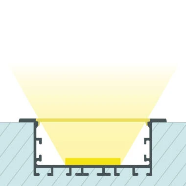 Profiel Aluminium  voor LED strips tot 60 mm