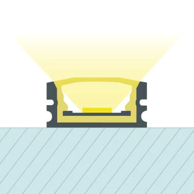 Waterdicht aluminium profiel IP65 Opbouw 2m voor LED-strip tot 8 mm