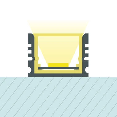 Profilo Alluminio Impermeabile IP65 Superficie 2m per Striscia LED fino a 10mm