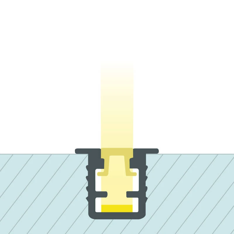 Image de Profilé Aluminium Encastré 2 m pour Rubans LED jusqu'à 6 mm
