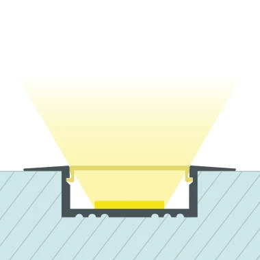 Profilé Aluminium Encastré pour Rubans LED jusqu'à 31 mm