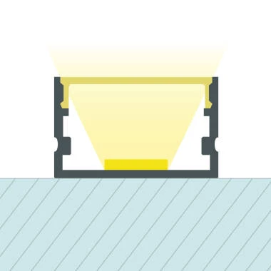 Profilo Alluminio Superficie per Striscia LED fino a 20mm