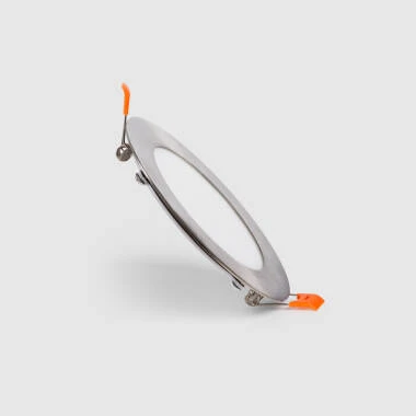 Dalle LED 6W Ronde Extra-Plate Coupe Ø 110 mm Argentée