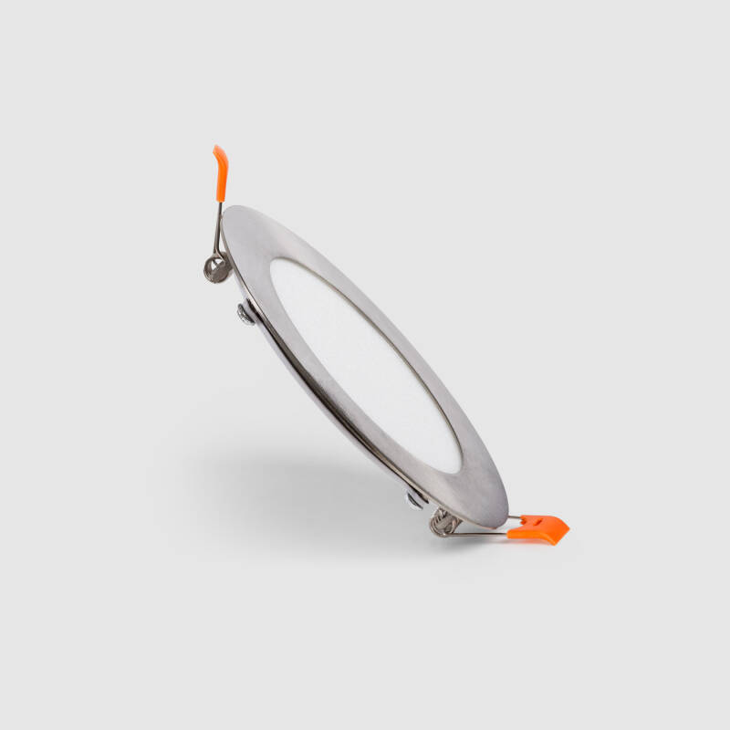 Bild von LED Einbaustrahler flach 6W Rund SuperSlim Schnitt Ø 110mm Silber