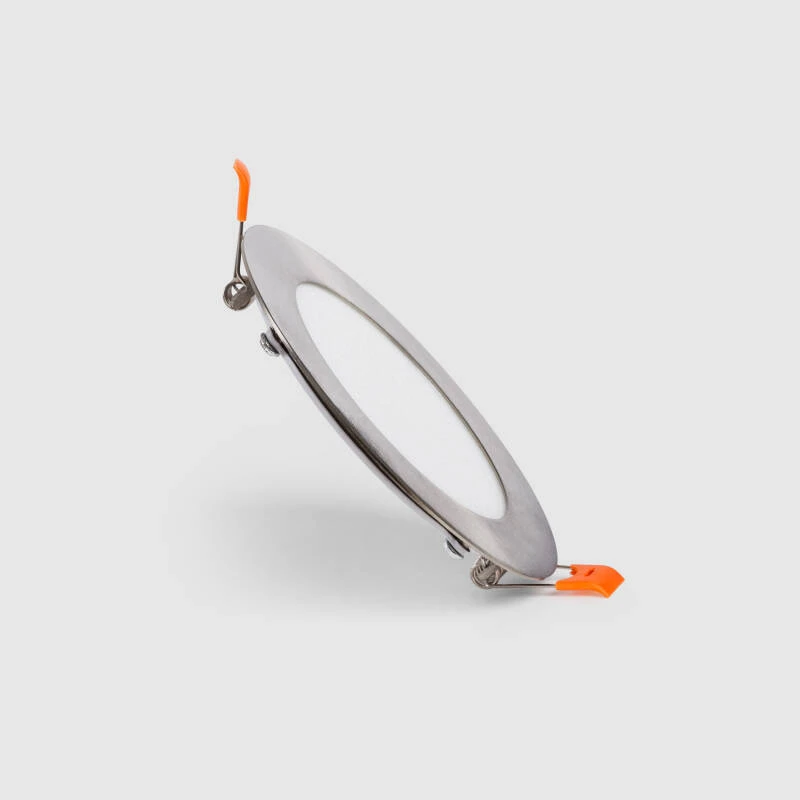 Bild von LED Einbaustrahler flach 6W Rund SuperSlim Ausschnitt Ø 110mm Silber