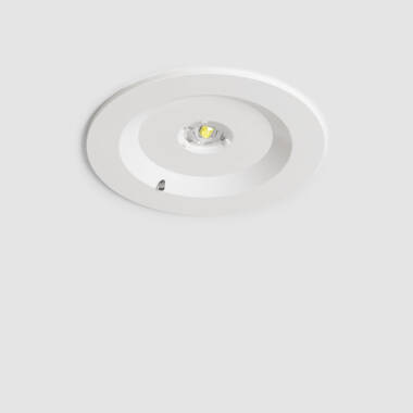 Éclairage de Secours LED Encastrable 120lm Non Permanent Circulaire Coupe Ø95 mm