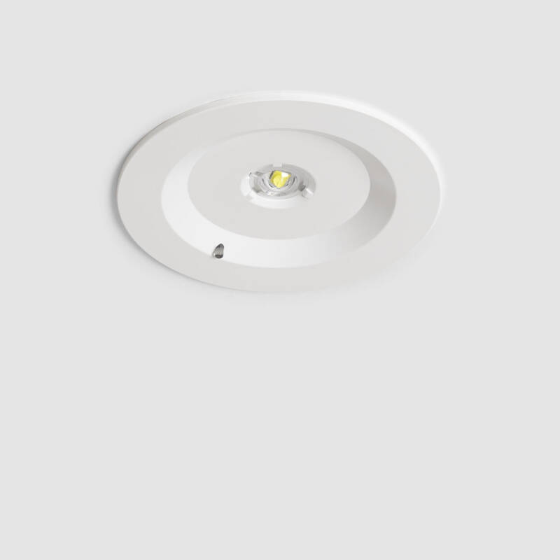Image de Éclairage de Secours LED Encastrable 120lm Non Permanent Circulaire Coupe Ø95 mm