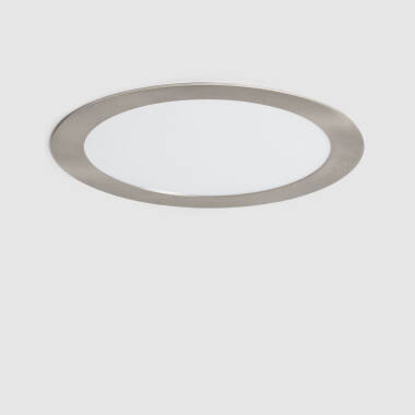 Dalle LED 18W Ronde Extra-Plate Coupe Ø 205 mm Argentée