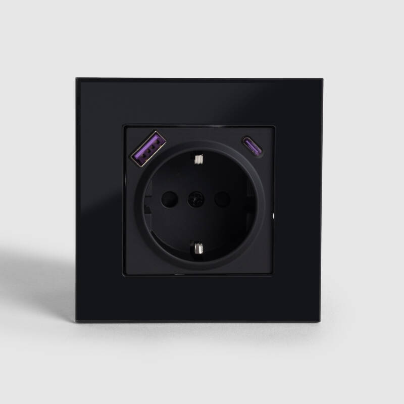 Immagine di Presa Schuko tipo F con USB Luxe 27 Crystal
