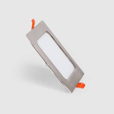 Dalle LED 6W Carrée Extra-Plate Coupe 105x105 mm Argentée