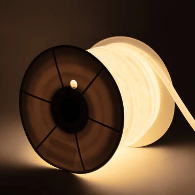 Ruban LED Néon Dimmable 220V BOBINE 50m Circulaire 360 9W/m Coupe 100cm IP67