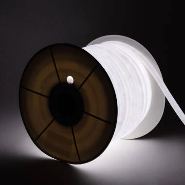Bobina 50m Striscia LED Neon Regolabile 220V  Circolare 360 9W/m IP67 Taglio 100cm