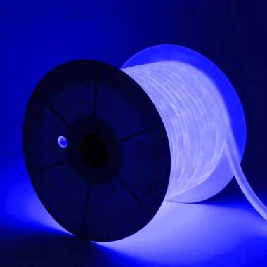 LED Streifenrolle Neon Dimmbar 220V 50m Rund 360 9W/m Schnitt 100cm IP67