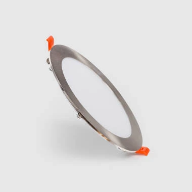 LED Einbaustrahler flach 12W Rund SuperSlim Schnitt Ø 155mm Silber