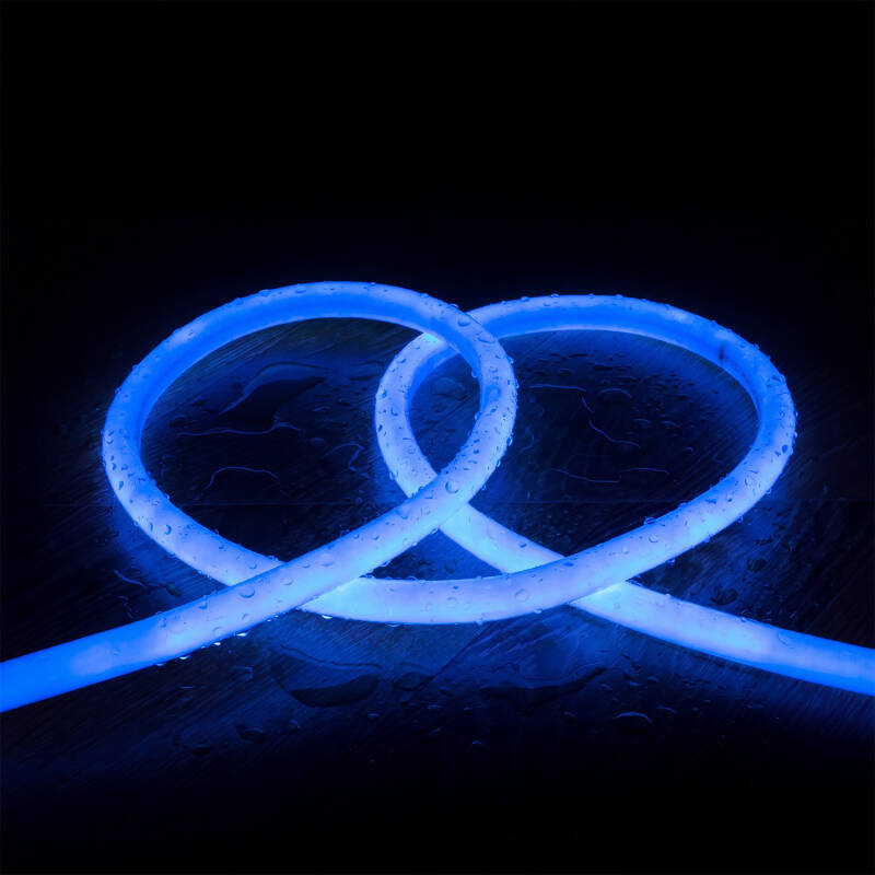 Bild von LED-Streifen Neon Dimmbar 220V Blau Rund 360° 9W/m Schnitt 100cm IP67 nach Maß