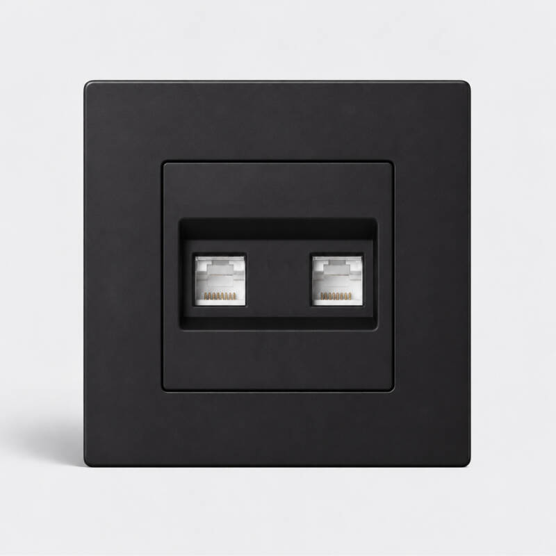 Image de Prise Double RJ45 CAT 6 Internet Luxe 27 Play