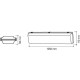 Bild von LED Wannenleuchte Pro für zwei Röhren 1200mm PC/PC Einseitige Einspeisung