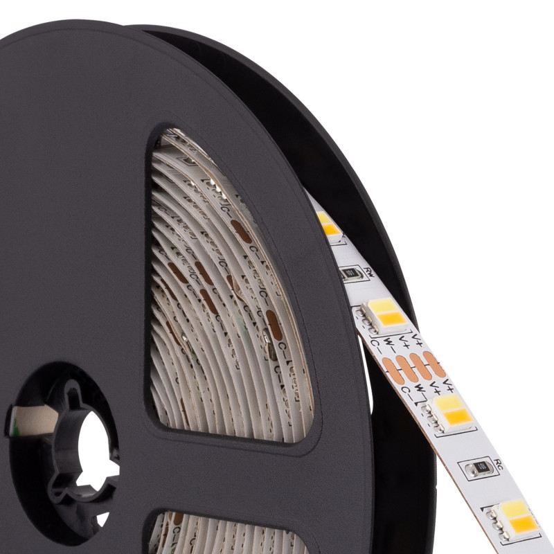 Afbeelding van LED Strip 12V DC SMD5050 60LED/m 5m CCT Selecteerbaar IP20 Breedte 10mm