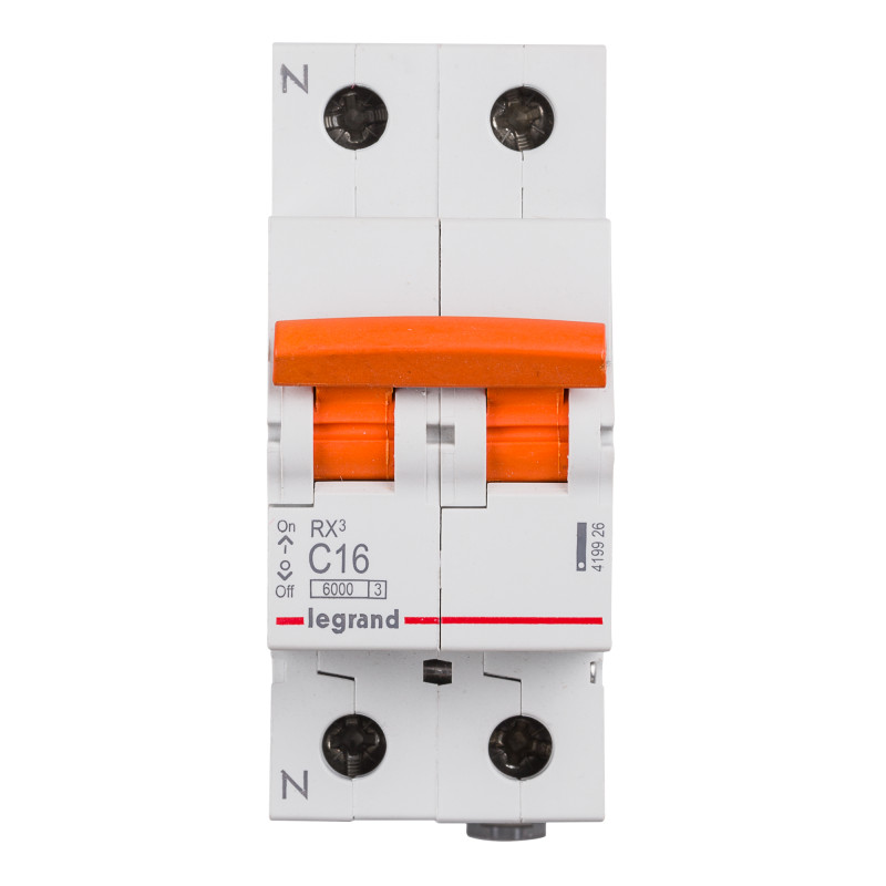 Image of LEGRAND 419925 1P+N 6kA 10-40 A Residential RX3 Thermal-magnetic Circuit Breaker