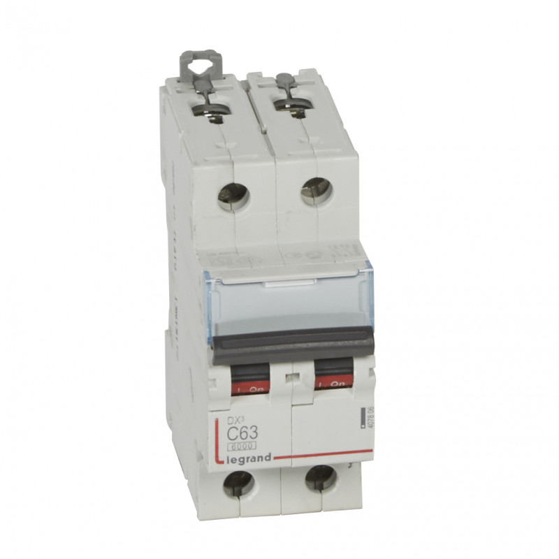 Immagine di Interruttore Magnetotermico Industriale 2P 20-63A 10kA Curva C LEGRAND DX³ 