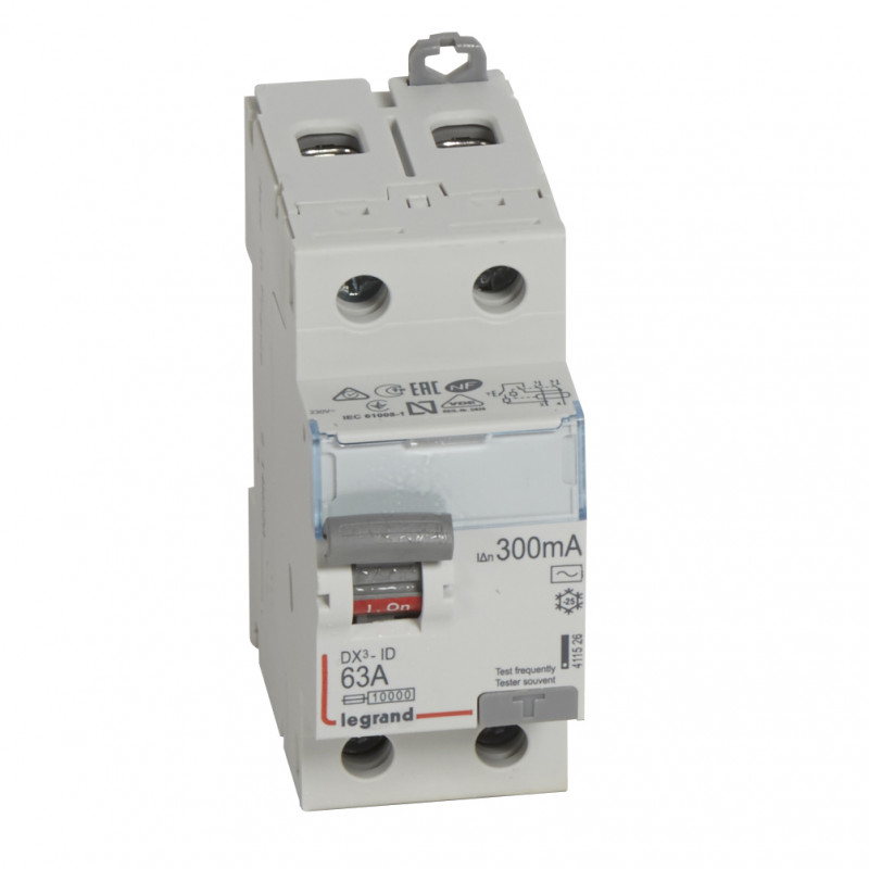 Bild von Differenzialschalter Industrial 2P 300mA 25-63A 10kA Clase AC LEGRAND DX³ 411524