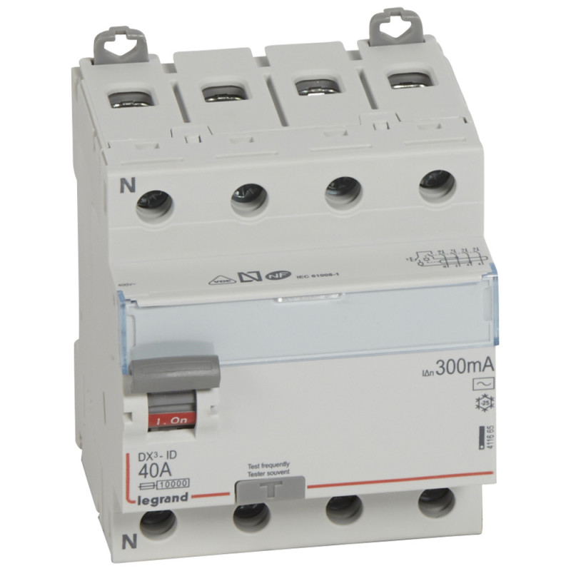 Bild von Industrieller Differenzialschalter 4P 300mA 25-63 A 10kA Klasse AC LEGRAND DX³ 411664