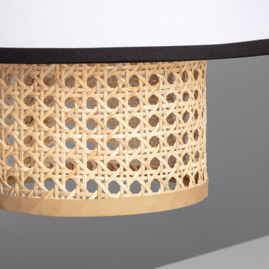 Image de Suspension Tissu et Rotin Kufila