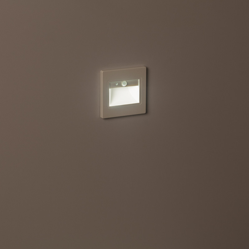 Produkt von LED-Wandleuchte 1.5 W Einbau mit PIR- und Dämmerungssensor Bark Weiß