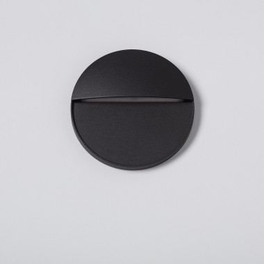 Afbeelding van LED Wandlamp Outdoor 6.5W Opbouw Black Rond Jade