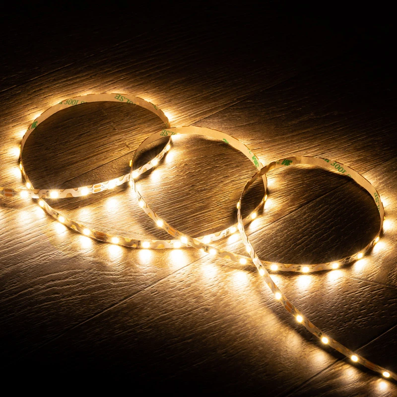 Image of 5m 12V LED Strip SMD ZIG ZAG 60LED/m 7W/m 700lm/m 6mm Wide Cut at Every 5cm IP20