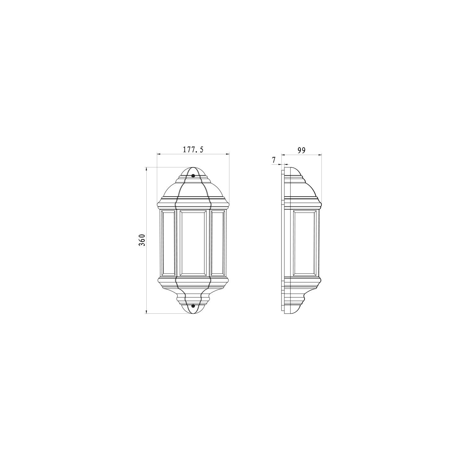 Kinkiet Ścienny Zewnętrzny PC Newquay - widok prezentacyjny