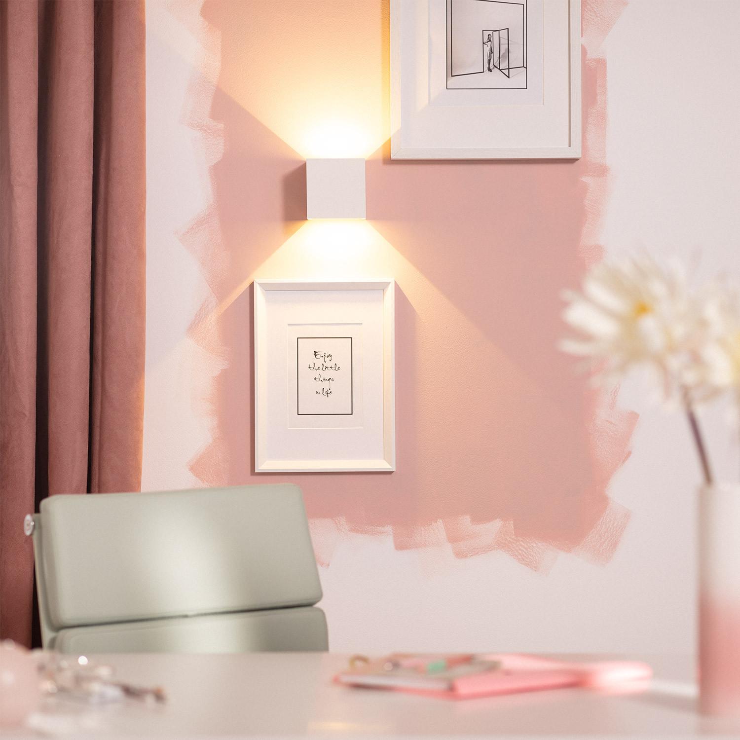 Kinkiet Ścienny Zewnętrzny LED 6W z Aluminium Oświetlenie Dwustronne Biały Eros - widok 2