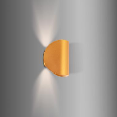 LED-Wandleuchte 6W aus Aluminium beidseitige Beleuchtung Gaia Gold