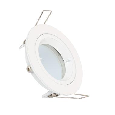 Portafaretto da Incasso Circolare Bianco per Lampadina LED GU10/GU5.3 Foro Ø 65 mm