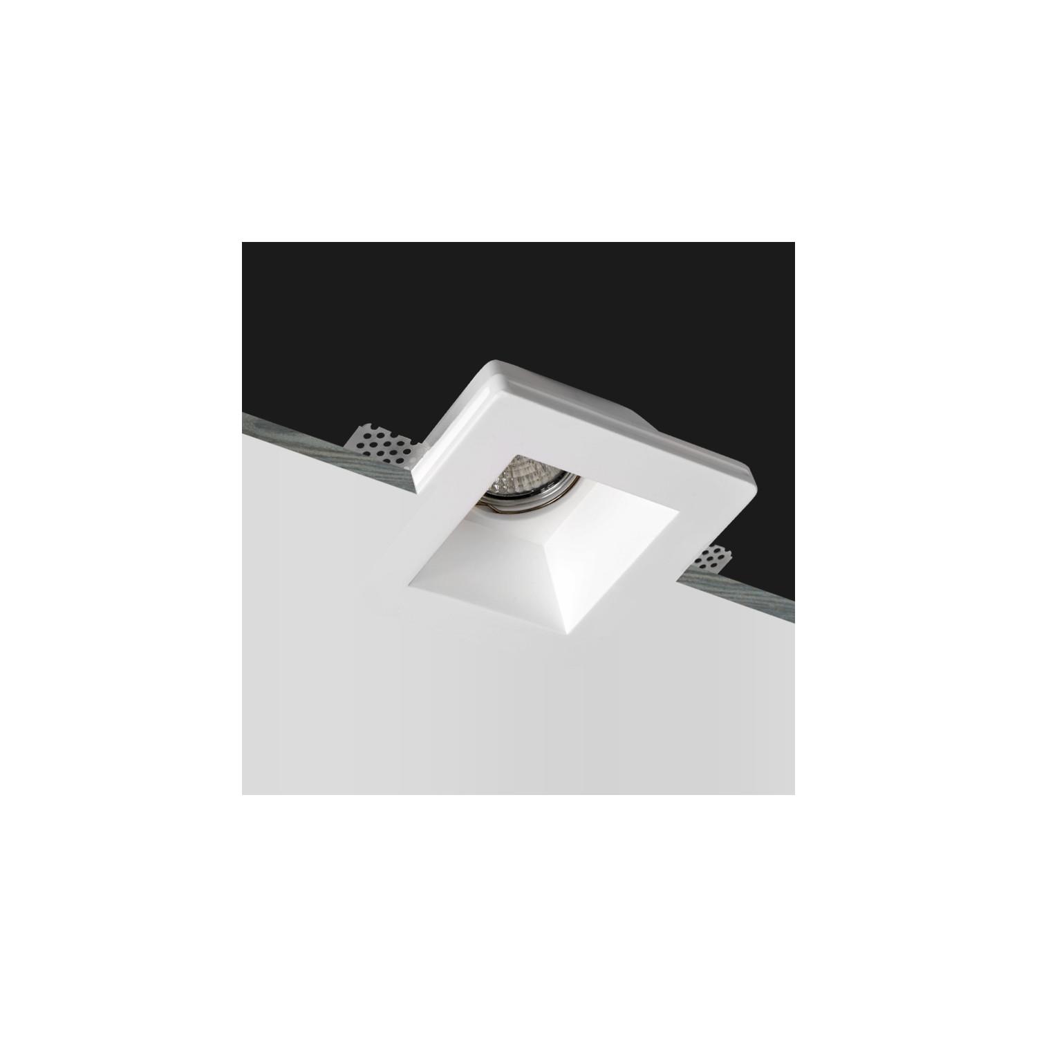 Obudowa Downlight Integracja Gips/Pladur Kwadratowa do Żarówki LED GU10/GU5.3 Wymiary 123x123mm UGR17 - widok 2
