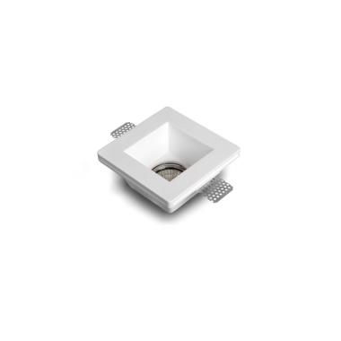 Portafaretto da Incasso Integrazione Cartongesso Quadrato per Lampadina LED GU10 / GU5.3 Foro 123x123 mm UGR17