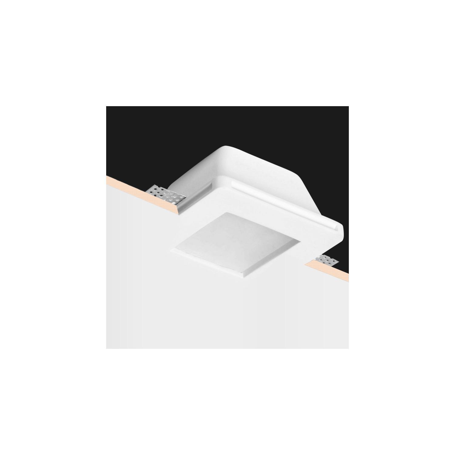 Obudowa Downlight Integracja Gips/Pladur Kwadratowa do Żarówki LED GU10/GU5.3 Wymiary 123x123mm - widok 2