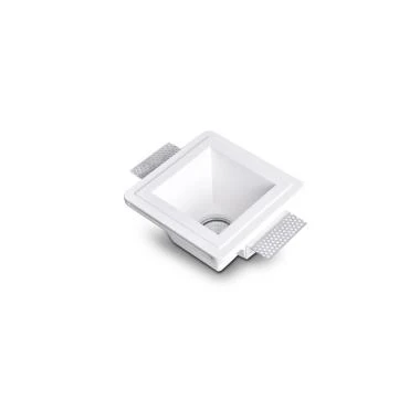 Portafaretto da Incasso Integrazione Cartongesso Quadrato per Lampadina LED GU10 / GU5.3 Foro 153x153 mm UGR17